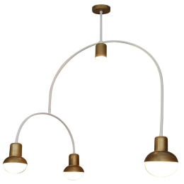 Φωτιστικό Οροφής Κρεμαστό Led HL-3523-4 77-3786 Christopher Old Bronze & White  Homelighting Μέταλλο