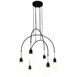 Φωτιστικό Οροφής Κρεμαστό HL-3527-6 77-3823 Everdina Black  Homelighting Μέταλλο