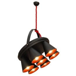 Φωτιστικό Οροφής Κρεμαστό HL-3578-1A 77-3996 Brandon Black & Mat Copper Homelighting Μέταλλο