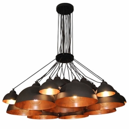 Φωτιστικό Οροφής Κρεμαστό HL-3591-XXL 77-4150 Conall Black & Old Copper  Homelighting Μέταλλο
