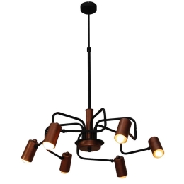 Φωτιστικό Οροφής Κρεμαστό Led HL-3522-6 77-3779 Hannah Old Copper & Black  Homelighting Μέταλλο