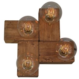 Φωτιστικό Τοίχου - Απλίκα HL-236W-4 77-3167 Benzai Brown Homelighting Ξύλο