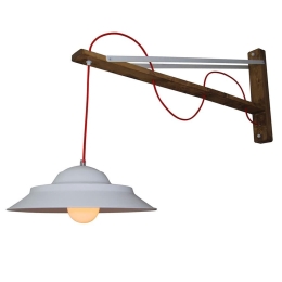 Φωτιστικό Τοίχου - Απλίκα HL-310W30 77-3164 Cahal White  Homelighting Μέταλλο,Ξύλο