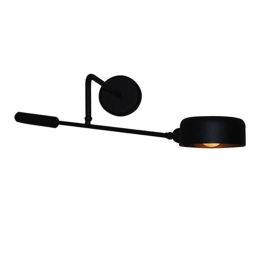 Φωτιστικό Τοίχου - Απλίκα HL-3538-1 L 77-3896 Wade Black  Homelighting Μέταλλο