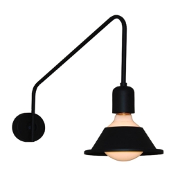 Φωτιστικό Τοίχου - Απλίκα HL-3549-1L 77-3967 Mala Black  Homelighting Μέταλλο