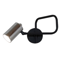 Φωτιστικό Τοίχου - Απλίκα HL-3550-1 77-3920 Joe Nickel & Black  Homelighting Μέταλλο
