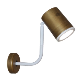 Φωτιστικό Τοίχου - Απλίκα HL-3552-1 77-3948 Molly Old Bronze & White  Homelighting Μέταλλο