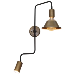 Φωτιστικό Τοίχου - Απλίκα HL-3555-2L 77-3969 Callie Old Bronze & Black  Homelighting Μέταλλο