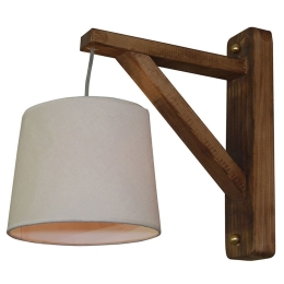 Φωτιστικό Τοίχου - Απλίκα HL-461W 77-3218 Iokasti White Homelighting Ξύλο,Ύφασμα