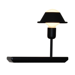 Φωτιστικό Τοίχου HL-3596 2MR 77-4055 Rowan Black Homelighting Μέταλλο,Ξύλο