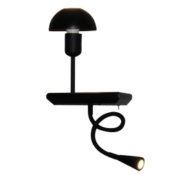 Φωτιστικό Τοίχου HL-3596 SL2 77-4173 Rowan Black Homelighting Μέταλλο,Ξύλο
