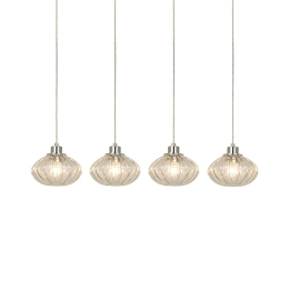 Φωτιστικό Οροφής - Ράγα 77-3742 SE331530-04 Adele Congac Glass Homelighting Γυαλί