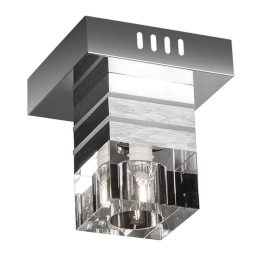 Φωτιστικό Οροφής Spot 77-1861 19006/1F Kibos Led Chrome Homelighting Μέταλλο,Γυαλί