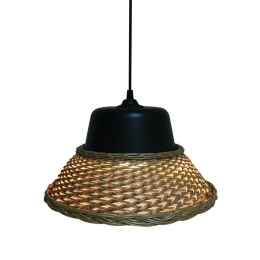 Φωτιστικό Οροφής 77-3636 L-W-1702 Mine Black & Natural Homelighting Ξύλο