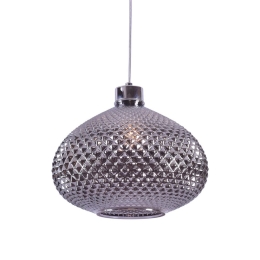 Φωτιστικό Οροφής 77-3739 SE4286-01 SM Ilenia Smoke Glass - Chrome Homelighting Γυαλί