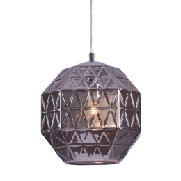 Φωτιστικό Οροφής 77-3747 SE4288-01CL Matilde Smoke Glass - Chrome Homelighting Γυαλί