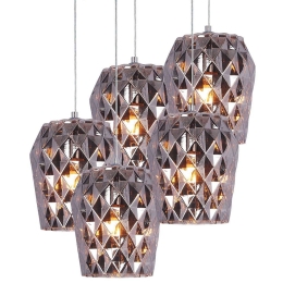 Φωτιστικό Οροφής 77-3724 SE4288S-05 Luca Smoke Glass Chrome Homelighting Γυαλί