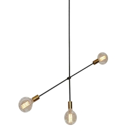 Φωτιστικό Οροφής 77-3536 SE 136-3 Cody Black & Brass Homelighting Μέταλλο