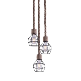 Φωτιστικό Οροφής 77-3683 Grenade-3 Rope & Black Homelighting Σχοινί