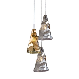 Φωτιστικό Οροφής 77-3700 SE4312-03 Luigi Glass - Chrome Homelighting Γυαλί