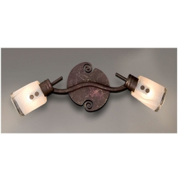 Φωτιστικό Τοίχου - Απλίκα 77-1044 G953-2S Antique Spot Brown Patina Homelighting Μέταλλο,Γυαλί