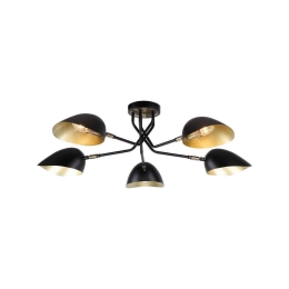 Φωτιστικό Οροφής-Πλαφονιέρα Elia 77-8103 76x76x18 Black-Bronze Homelighting Μέταλλο