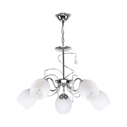 Φωτιστικό Οροφής Ferrow 77-8084 60x60x53 Chrome-White Homelighting Μέταλλο,Γυαλί