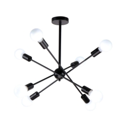 Φωτιστικό Οροφής Gwen 77-8092 75x75x57 Black Homelighting Μέταλλο