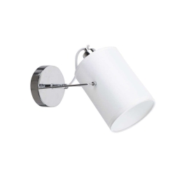 Φωτιστικό Τοίχου-Απλίκα Shiro 77-8099 30x16x20cm Chrome-White Homelighting Μέταλλο,Ύφασμα