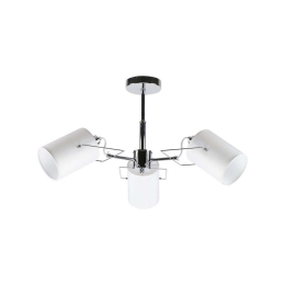 Φωτιστικό Οροφής Shiro 77-8100 70x70x37 Chrome-White Homelighting Μέταλλο,Ύφασμα