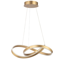 Φωτιστικό Οροφής 77-8121 Led Smart 60cm Milea Gold Mat Homelighting Αλουμίνιο,Ακρυλικό
