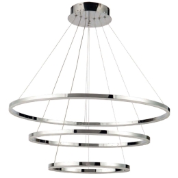 Φωτιστικό Οροφής 77-8122 Led 80-60-40cm Olympic Chrome Homelighting Αλουμίνιο,Ακρυλικό