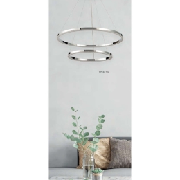 Φωτιστικό Οροφής 77-8123 Led 60-40cm Olympic Chrome Homelighting Αλουμίνιο,Ακρυλικό