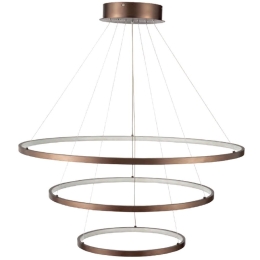 Φωτιστικό Οροφής 77-8131 Led 80-60-40cm Morelli Coffee Brown Homelighting Αλουμίνιο,Ακρυλικό