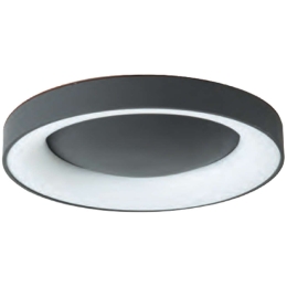 Φωτιστικό Οροφής - Πλαφονιέρα 77-8153 Led Smart 60cm Amaya Black Homelighting Αλουμίνιο,Ακρυλικό