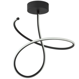 Φωτιστικό Οροφής - Πλαφονιέρα 77-8167 Led 50cm Krishna Black Homelighting Αλουμίνιο,Ακρυλικό