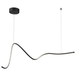 Φωτιστικό Οροφής - Ράγα 77-8168 Led 120cm Krishna Black Homelighting Αλουμίνιο,Ακρυλικό