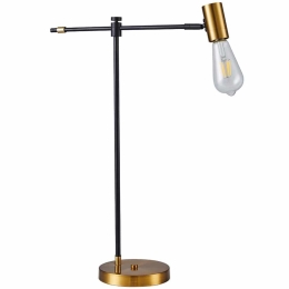 Φωτιστικό Επιτραπέζιο Adept 77-8276 36x16x56cm 1xE27 60W Black-Gold Homelighting Μέταλλο