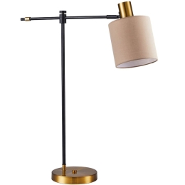 Φωτιστικό Επιτραπέζιο Adept 77-8876 43x16x56cm 1xE27 60W Multi-Brown Homelighting Μέταλλο,Ύφασμα