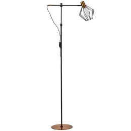 Φωτιστικό Δαπέδου Adept 77-8348 49x25x165cm 1xE27 60W Black-Gold Homelighting Μέταλλο