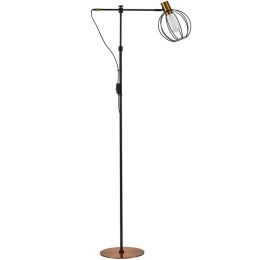 Φωτιστικό Δαπέδου Adept 77-8349 49x25x165cm 1xE27 60W Black-Gold Homelighting Μέταλλο