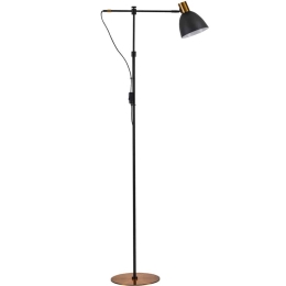 Φωτιστικό Δαπέδου Adept 77-8351 48x25x165cm 1xE27 60W Black-Gold Homelighting Μέταλλο