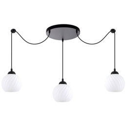 Φωτιστικό Οροφής Swirl 77-8199 3xE27 60W Black-White Homelighting Μέταλλο