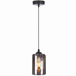 Φωτιστικό Οροφής Smoked 77-8200 1xE27 60W Black Homelighting Μέταλλο