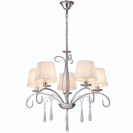 Φωτιστικό Οροφής - Πολυέλαιος 77-8196 5xE14 60W Nickel-White Homelighting Μέταλλο