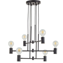 Φωτιστικό Οροφής Adept 77-8250 63x63x100cm 6xE27 60W Black Homelighting