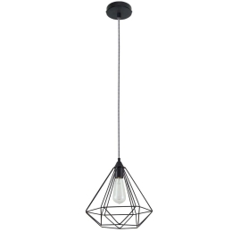Φωτιστικό Οροφής Mila 77-8227 33x30x150cm 1xE27 60W Black Homelighting