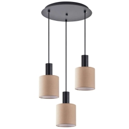 Φωτιστικό Οροφής Adept Tube 77-8523 35x35x300cm 3xE27 60W Black-Brown Homelighting