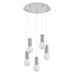 Φωτιστικό Οροφής Adept Tube 77-8390 40x40x300cm 5xE27 60W Nickel Homelighting
