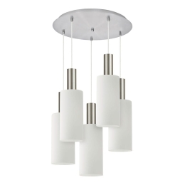 Φωτιστικό Οροφής Adept Tube 77-8475 40x40x300cm 5xE27 60W Nickel-White Homelighting